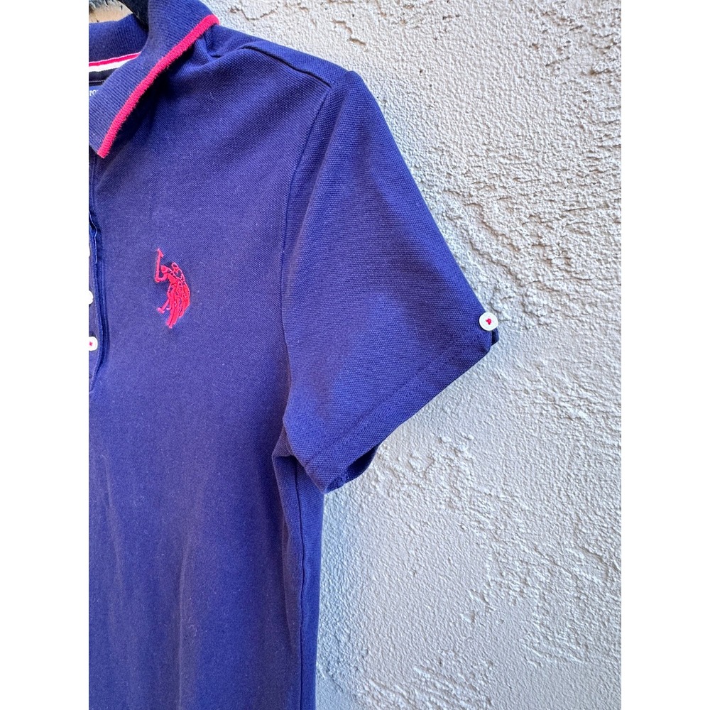 US Polo Womens Navy Blue Dress Collared Preppy Academia Collegiate Tennis - Picture 4 of 10